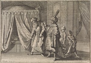 Letto di malattia della moglie del pascià, 1639 da Caspar Luyken