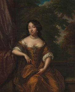 Ritratto di Anna Maria Hoeufft (1646-1715), moglie di Jan Boudaen Courten da Caspar Netscher (copy after)