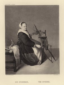 La filatrice da Caspar Netscher
