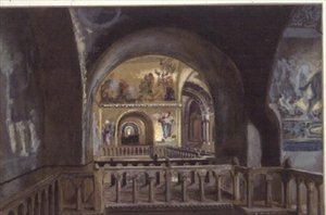 Veduta da una galleria nella Basilica di San Marco, Venezia
