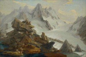 Il ghiacciaio Lauteraar da Caspar Wolf