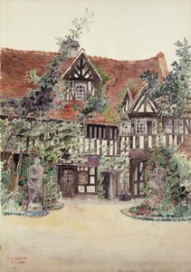 Il cortile più piccolo, Hotel Guilleaume le Conquerant, Dives, Francia, 1924 da Cass Gilbert