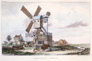 Mulino a vento, Wimbledon Common, vicino a Londra da Castle