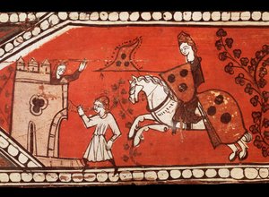 Cavalieri con bandiere: il cavaliere, la principessa e l