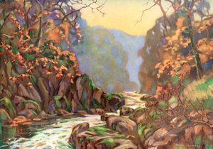 Sulla Dargle, Contea di Wicklow, Irlanda, 1924-1926 da Catharine Chamney