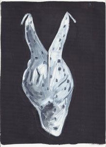 Roslyn, schiena, 2012 (olio e acrilico su carta)