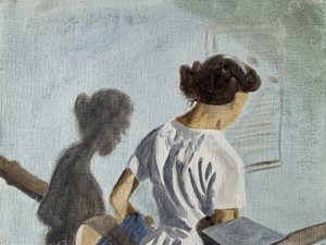 Era ostinata, 2023 (olio su carta)