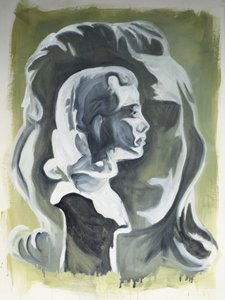 Volto rubato, 2020 (olio su carta)