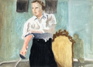 Il complotto (Parigi 1934), 2011 (olio su carta)
