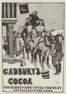 Pubblicità, Cacao Cadbury (incisione) da Cecil Charles Windsor Aldin