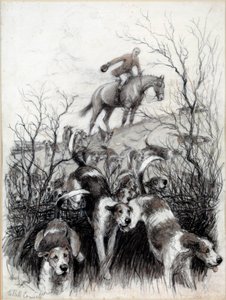 Scena di caccia in Inghilterra: Cani da Cecil Charles Windsor Aldin