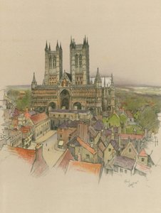 Cattedrale di Lincoln da Cecil Charles Windsor Aldin