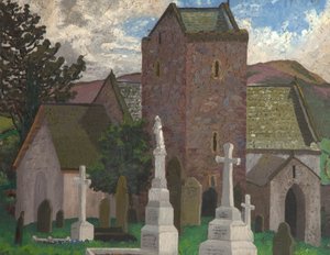 Chiesa di Llangenith, Galles del Sud, c.1930 da Cedric Morris