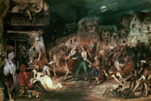 Gringoire nella Corte dei Miracoli, illustrazione dal capitolo VI di 