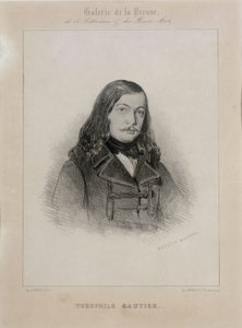 Ritratto del poeta Théophile Gautier da Celestin Francois Nanteuil