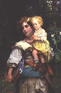 Donna e bambino da Cesare Auguste Detti