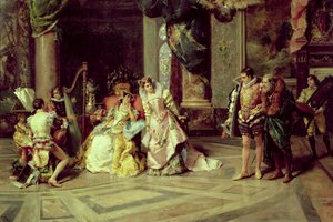 Galileo alla corte di Isabella, 1878 da Cesare Auguste Detti