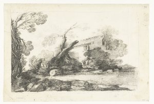 Paesaggio con casa contadina da Cesare Gennari