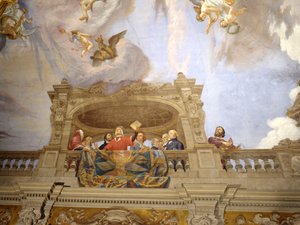 Dante, Petrarca, Cola di Rienzo, A. da Brescia e Vittorio Alfieri (dettaglio) da Cesare Mariani