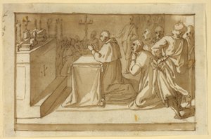 San Carlo Borromeo che Venera le Reliquie da Cesare Nebbia