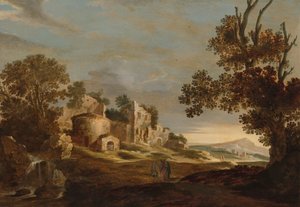 Paesaggio con viaggio a Emmaus da Chaerles de Hooch