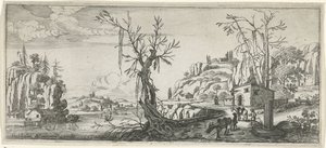 Paesaggio con viaggiatori con asini da soma da Chaerles de Hooch