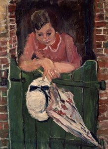 Donna con un ombrello da Chaim Soutine