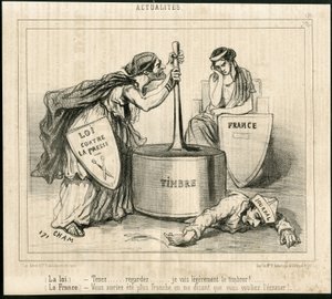 Illustrazione di Cham (1819-1879) in Le Charivari