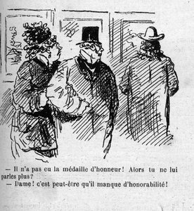 Caricatura sul riconoscimento dei pittori del Salon del 1879