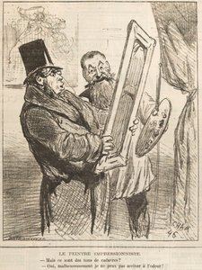 Le peintre impressionniste: Mais ce sont des tons de cadavre..., 1877 da Cham