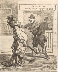 Madame, non è consigliabile entrare! Le Charivari, 16 aprile 1877 da Cham