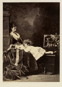 Maria Fëdorovna (Dagmar di Danimarca) (1847-1928) e suo figlio lo zarevic Nicola Aleksandrovič (Nicola II) da Charles Bergamasco