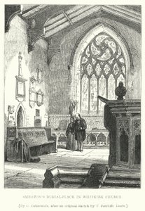 Luogo di sepoltura di Smeaton nella chiesa di Whitkirk (incisione) da Charles (after) Cattermole