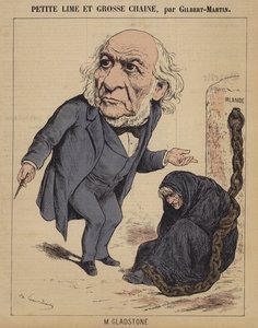 Piccolo file e grande catena (incisione colorata) da Charles (after) Gilbert Martin