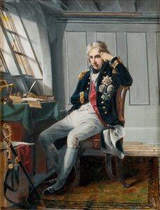 Visconte Horatio Nelson (1758-1805), prima della battaglia di Trafalgar, 21 ottobre 1805 da Charles (after) Lucy