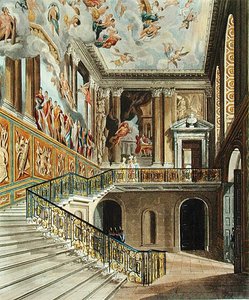 La grande scalinata di Hampton Court Palace dal libro 