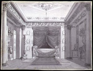 Design per una camera da letto imperiale, c.1810