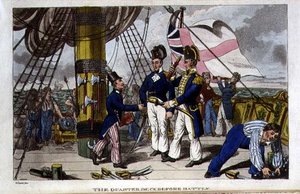Il ponte di comando prima della battaglia, tavola da 