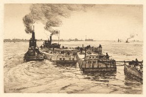 Barche e rimorchiatori sul canale