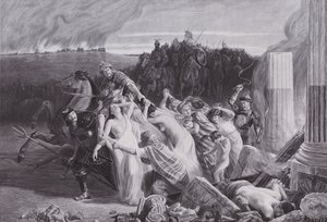 Galli rapiti dagli Unni da Charles Alexandre Coessin de la Fosse