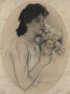 Ragazza con Fiori da Charles Allan Gilbert
