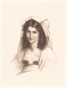 Ritratto di una donna italiana da Charles Alphonse Paul Bellay