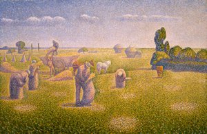 I mietitori, 1892 da Charles Angrand