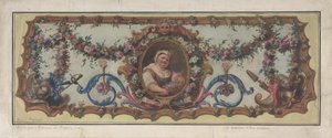 Design per un sedile di arazzo di un divano, 1721