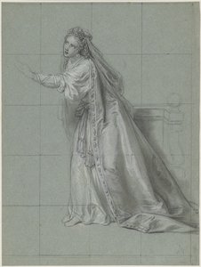 Studio di una donna (Rodugune) girata verso sinistra da Charles Antoine Coypel