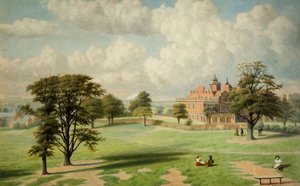 Aston Hall dal parco, 1891 da Charles Ashmore
