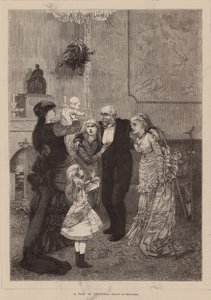 Un paio di stampelle (incisione) da Charles Auguste (1841-1905) (after) Loye