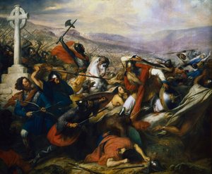 Battaglia di Poitiers, Francia, 732 1837 da Charles Auguste Guillaume Steuben