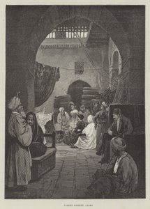 Mercato dei tappeti, Il Cairo da Charles Auguste Loye