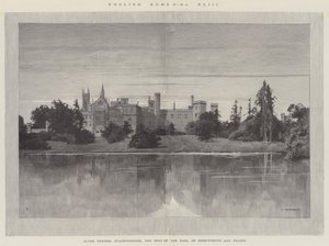 Case Inglesi, Alton Towers, Staffordshire, la Residenza del Conte di Shrewsbury e Talbot da Charles Auguste Loye